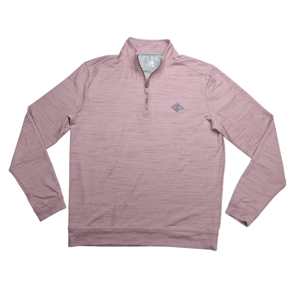 johnnie-O Apex Quarter Zip Mens S Malibu Red Embroidered Club Crest Golf
